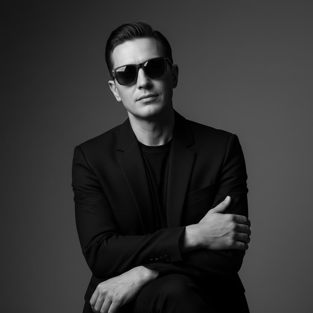 B&W Cinematic Male Portrait