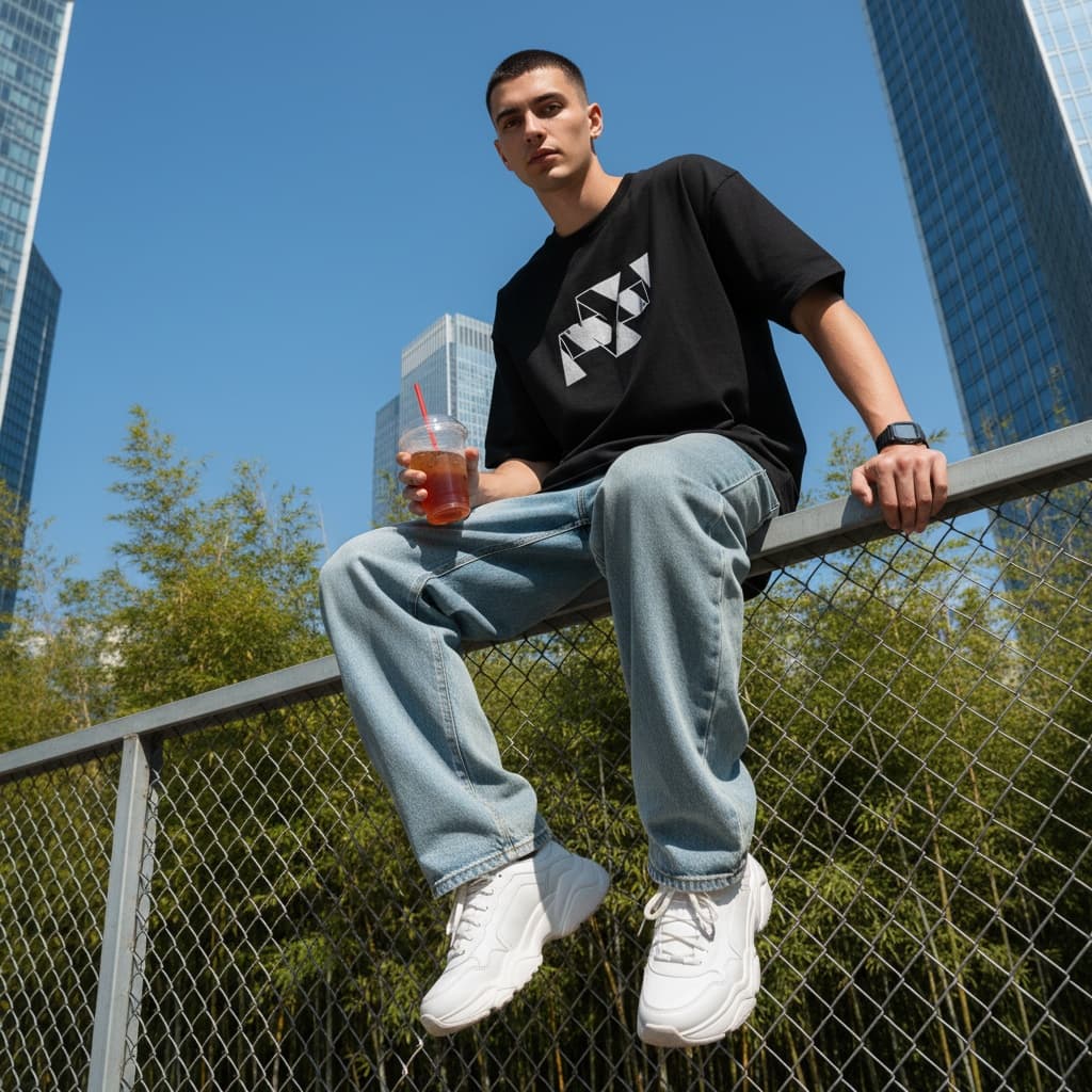 Streetwear Fence Portrait